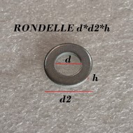RONDELLE PLATE INOX M,20 M